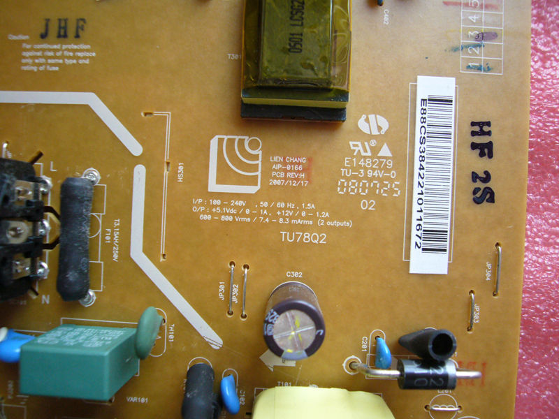 Netzteilplatine AIP-0166 LIEN CHANG TU78Q2 Für LG LCD